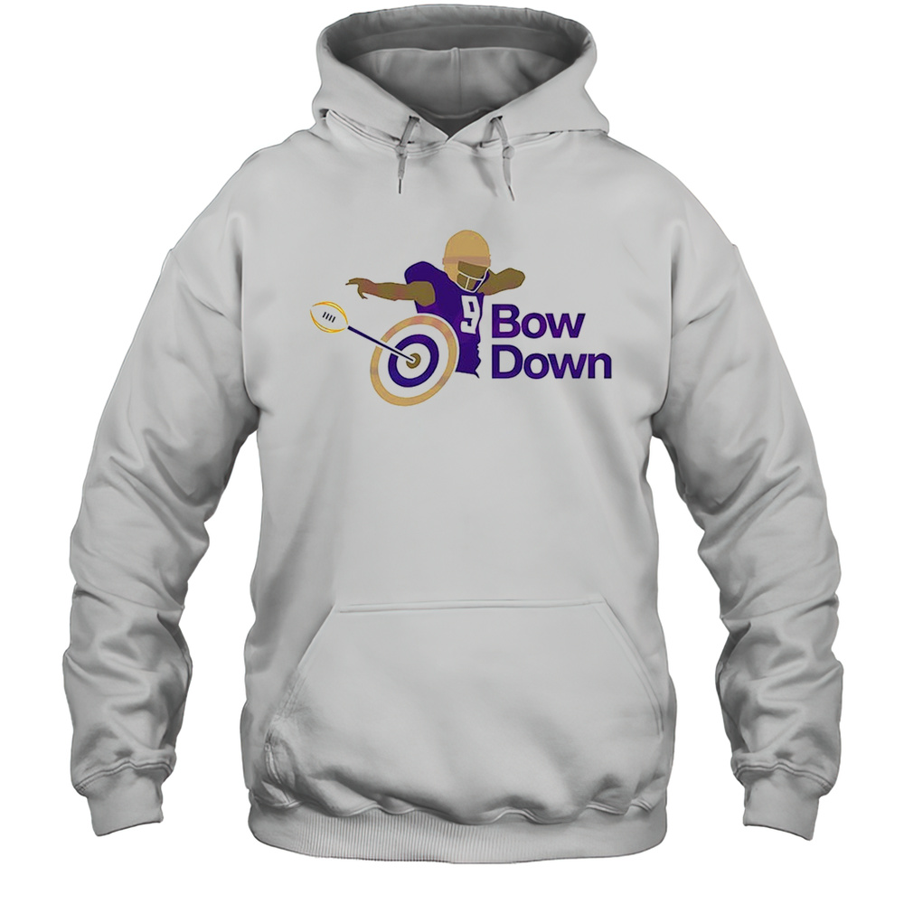 Michael Penix Jr. Washington Huskies College Football Champions Bow Down Shirt Unisex Hoodie