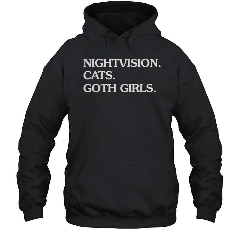 Nightvision Cats Goth Girls T-shirt Unisex Hoodie