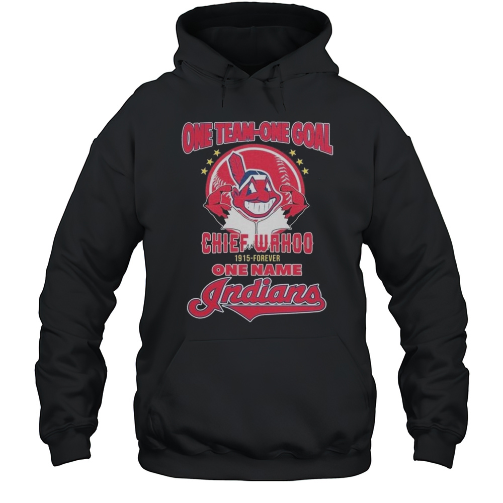 One Team  One Goal Chief Wahoo 1915 Forever One Name Cleveland Guardians Logo 2025 Shirt Unisex Hoodie