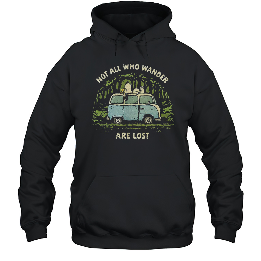 Peanuts Not All Beagles Who Wander Are Lost Shirt Unisex Hoodie