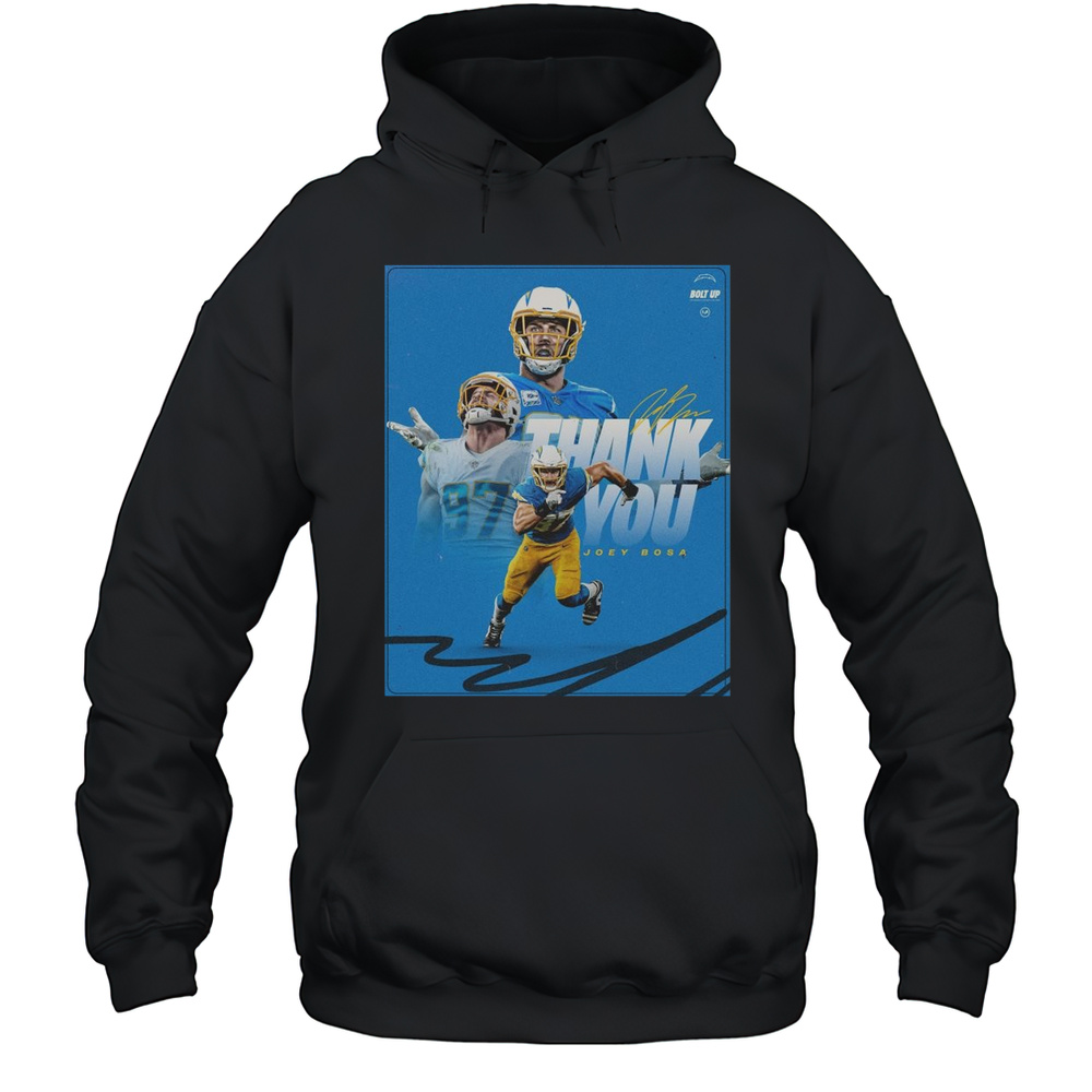 Poster Los Angeles Chargers Football Thank You For Everything Joey Bosa Bolt Up Signature T-shirt Unisex Hoodie
