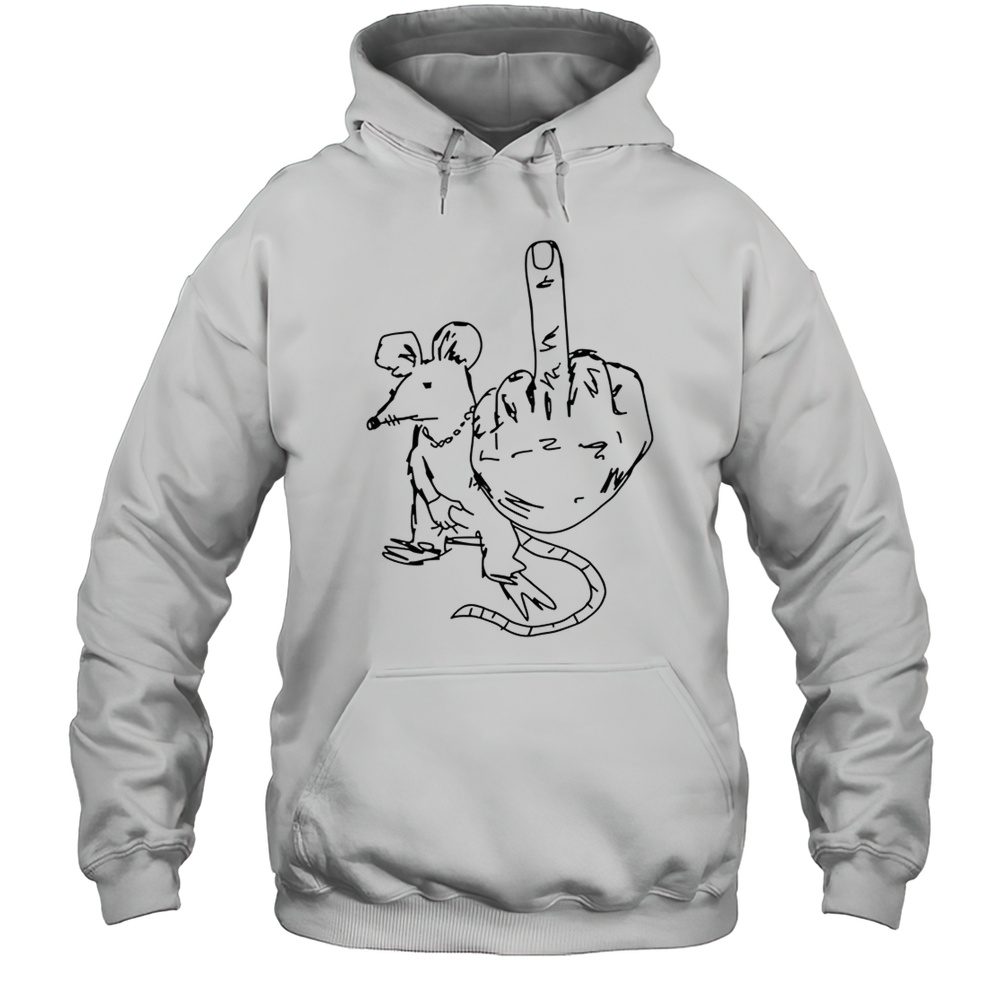 Rat Middle Finger Shirt Unisex Hoodie