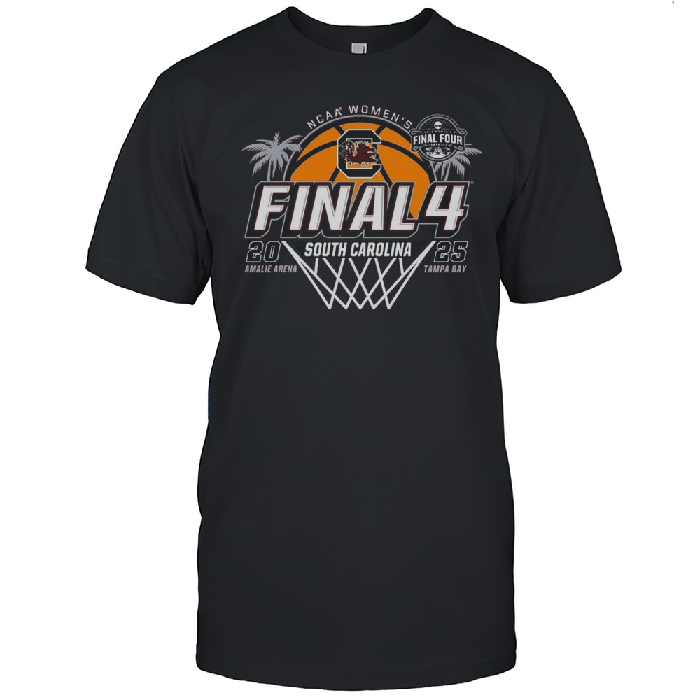 South Carolina Gamecocks NCAA Womens Basketball Final 4 2025 Amalie Tampa Bay Logo T-shirt