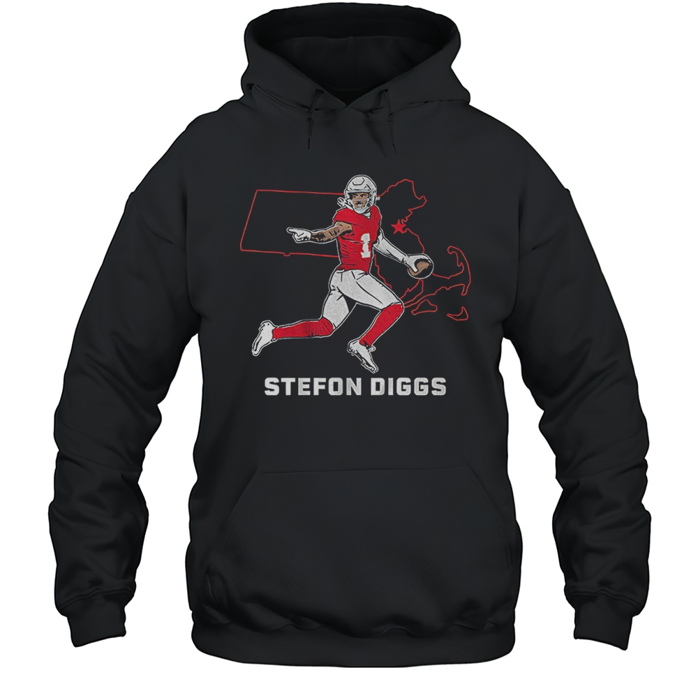 Stefon Diggs New England Patriots NFL Football Player State Star Shirt Unisex Hoodie