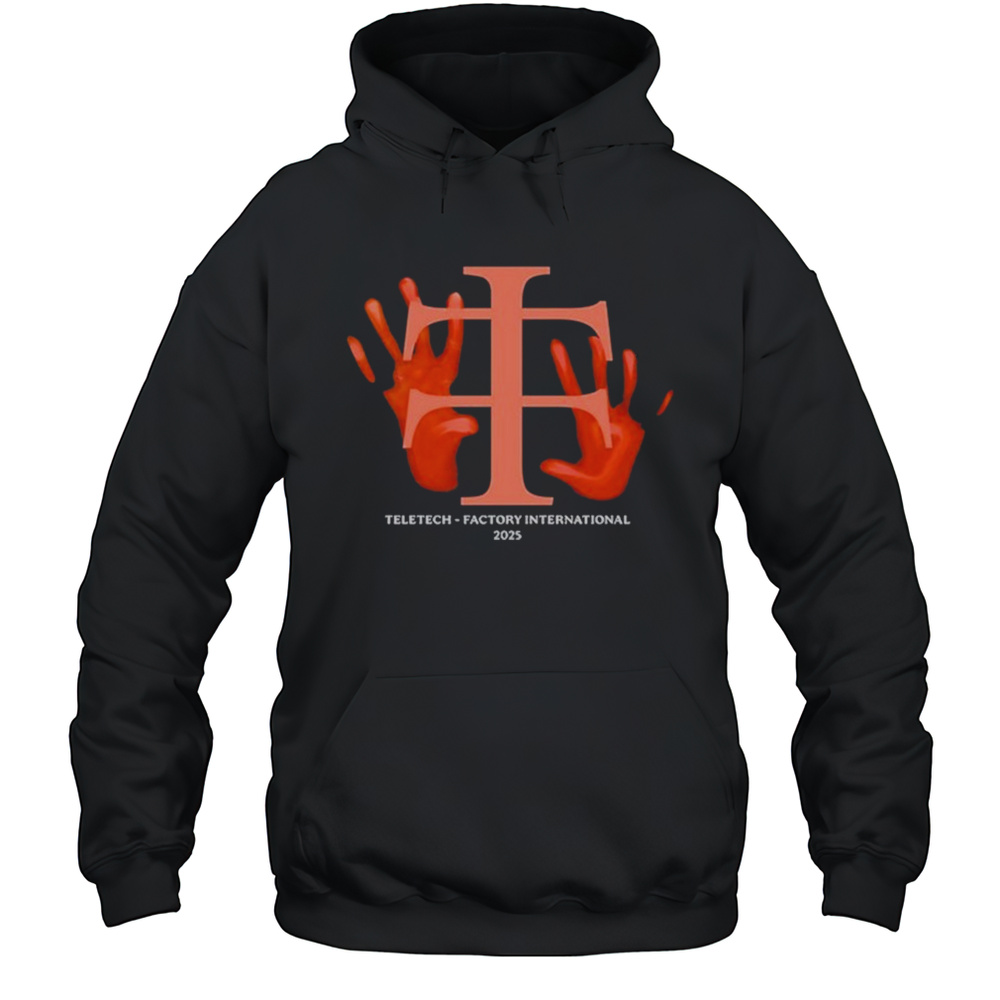Teletech Factory International 2025 Handprint T-shirt Unisex Hoodie