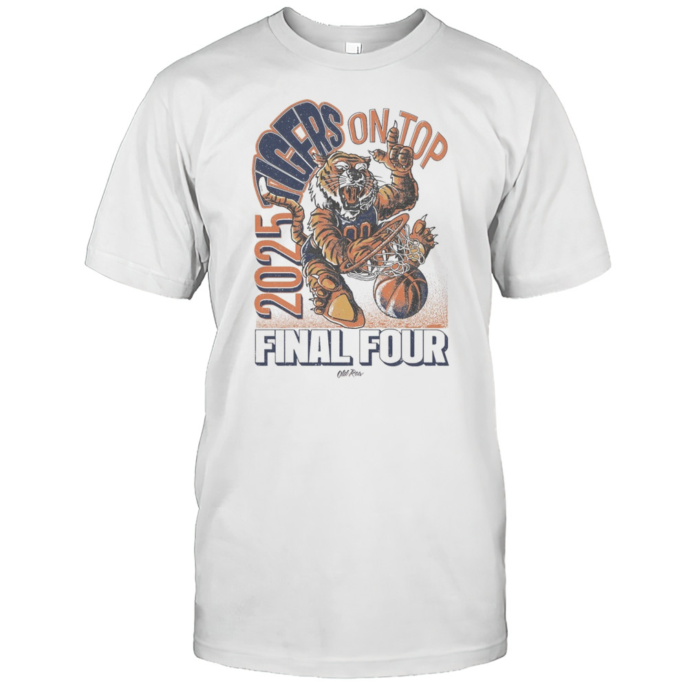 Tigers On Top BBall Auburn Tigers Basketball NCAA Final Tour 2025 Mascot T-shirt
