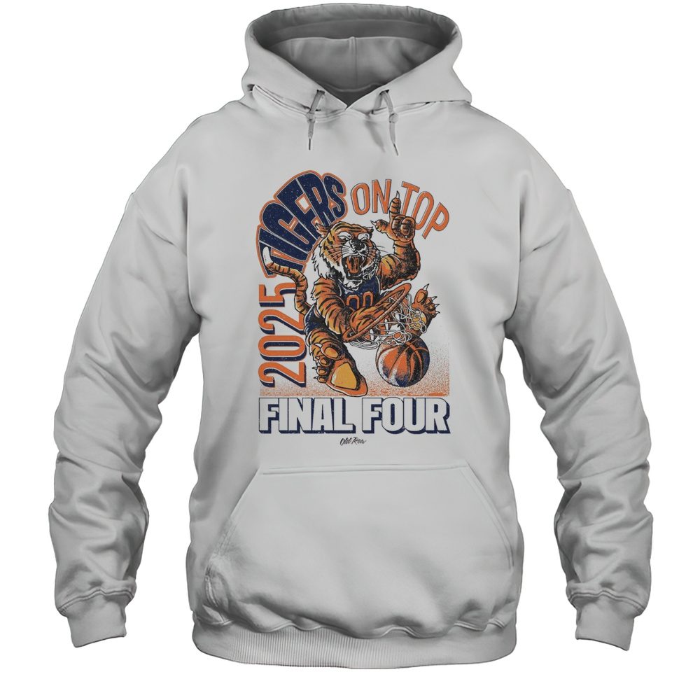 Tigers On Top BBall Auburn Tigers Basketball NCAA Final Tour 2025 Mascot T-shirt Unisex Hoodie