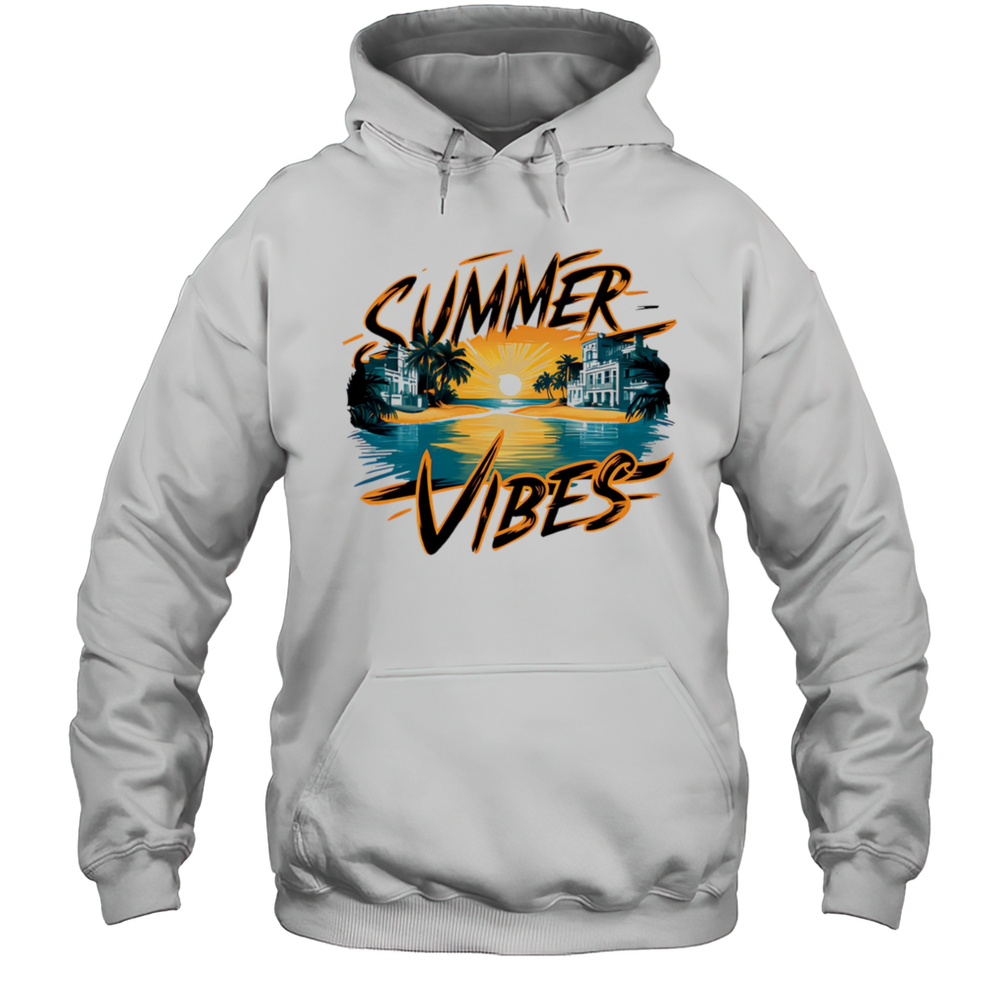 Tropical Sunset Paradise Summer Vibes Shirt Unisex Hoodie