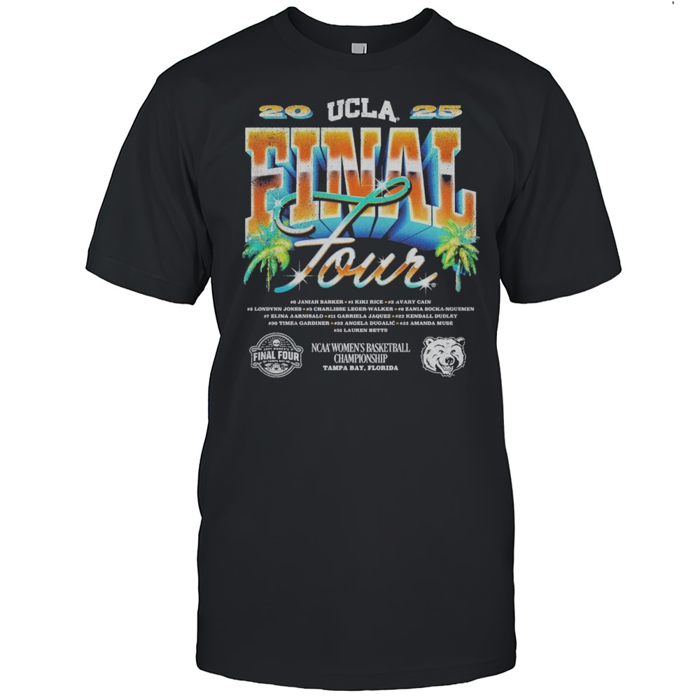 UCLA Bruins 2025 NCAA Womens Basketball Championship Final Four Seaside Chrome Tampa Bay Florida Vintage T-shirt