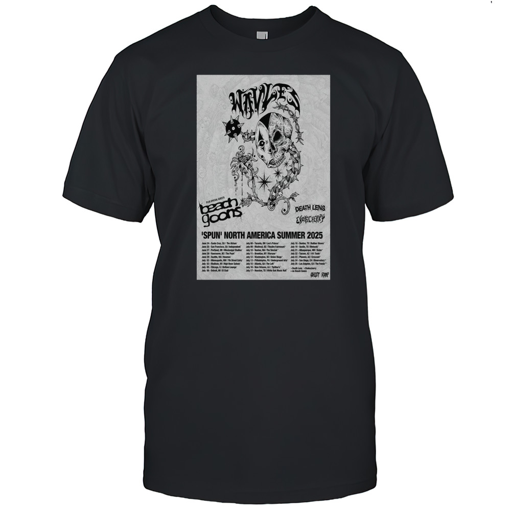 Wavves Spun North America Summer Show 2025 Plus Special Guests Beach Goons T-shirt