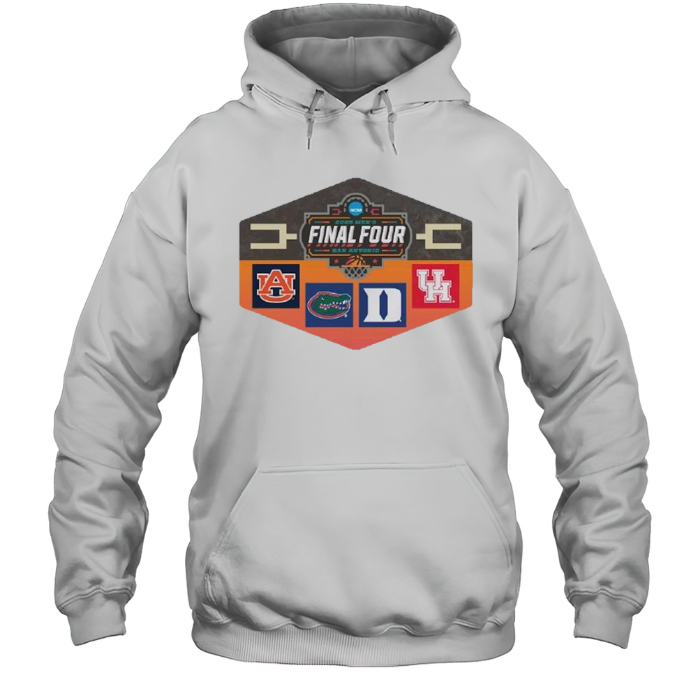 2025 Final Four NCAA Tournament San Antonio Houston Auburn Duke Florida Shirt Unisex Hoodie