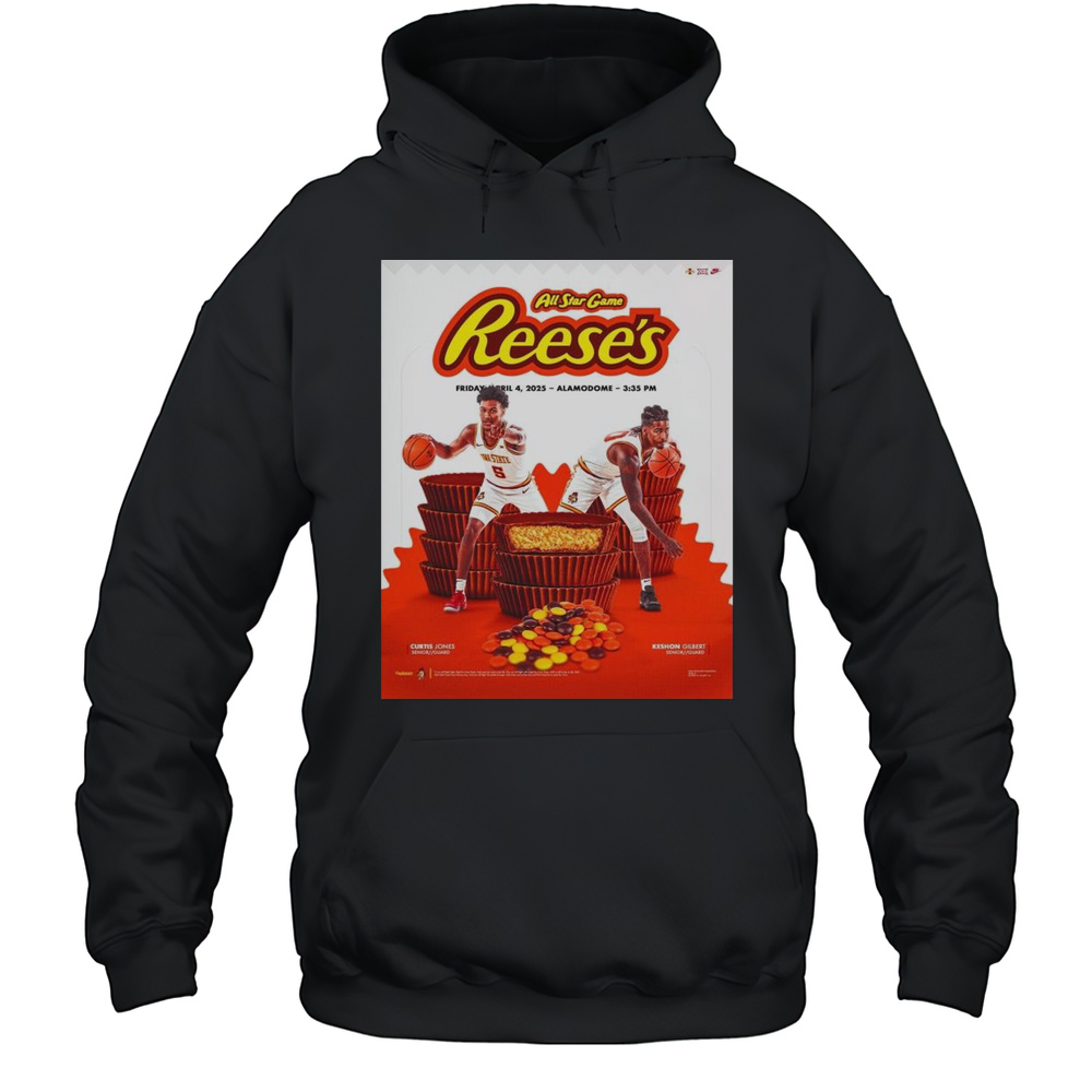 Curtis Jones Keshon Gilbert All Star Game Reeses Iowa State Mens Basketball April 4 2025 T-shirt Unisex Hoodie