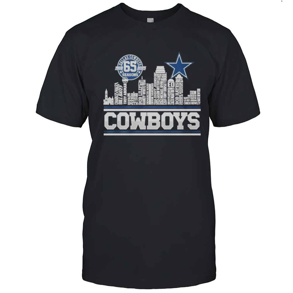 Dallas Cowboys 65 Season 1960-2025 Skyline Names Shirt