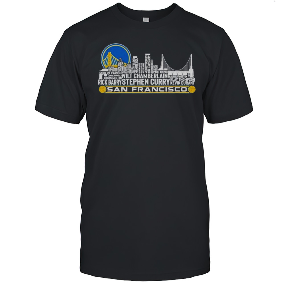 Golden State Warriors NBA 2025 Skyline Names Shirt