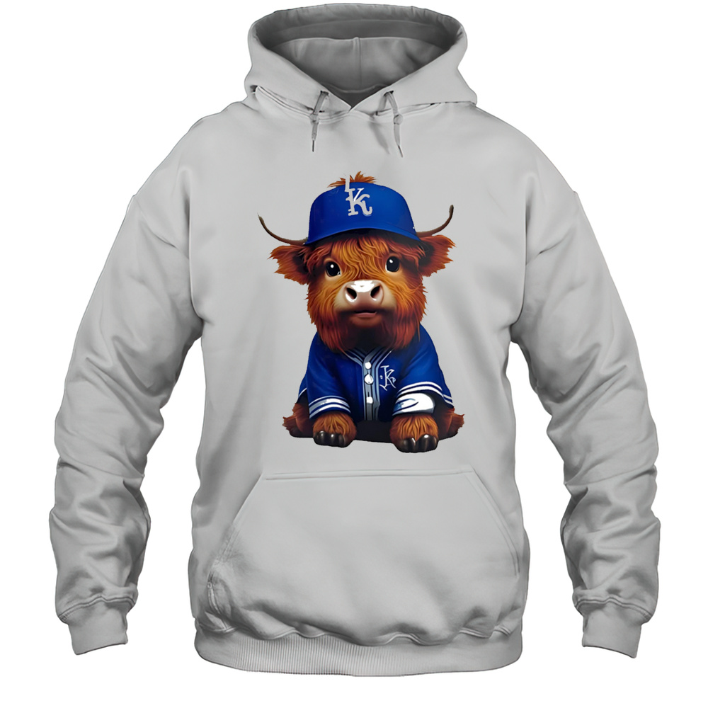 Highland Cow KC Royals Shirt Unisex Hoodie
