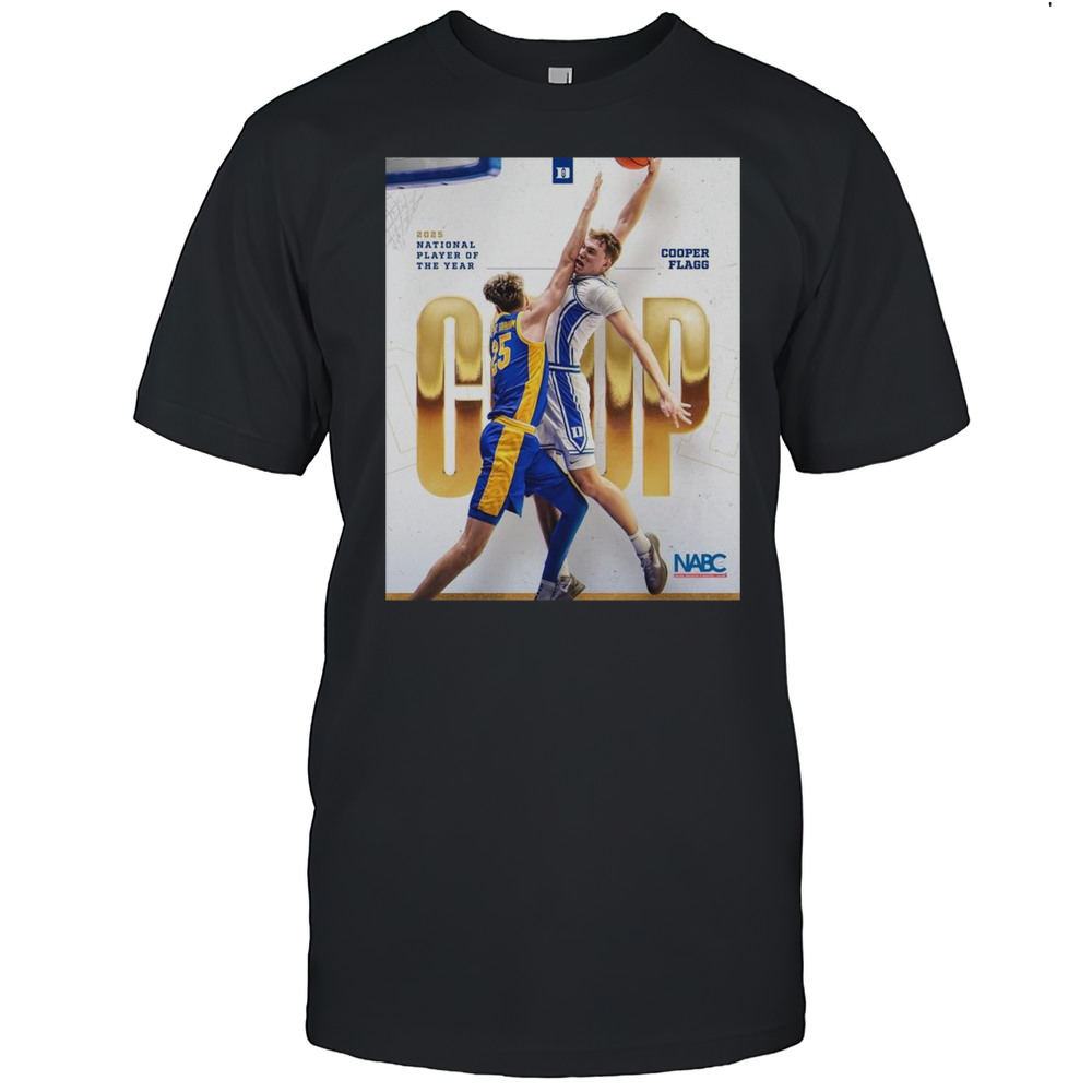 NABC POTY Cooper Flagg Duke Blue Devils Mens Basketball National Player Of The Year 2025 T-shirt