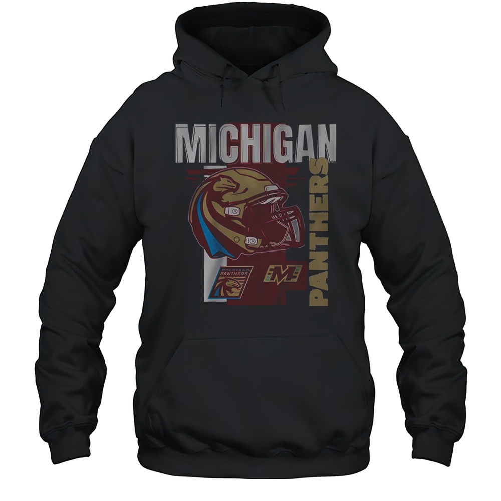 Nice Michigan Panthers Helmet Frame T-Shirt Unisex Hoodie