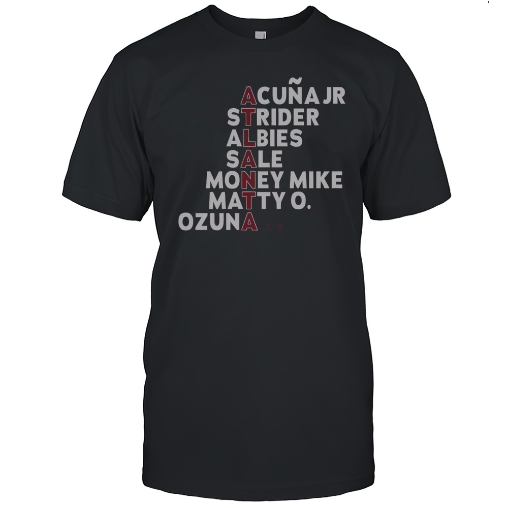 Official Atlanta Baseball MLB Names 2025 T-Shirt