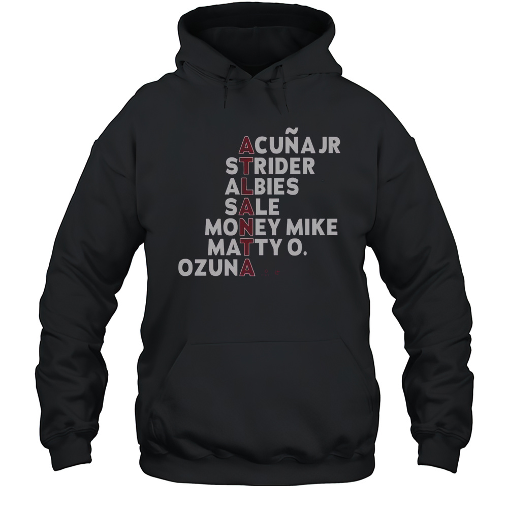 Official Atlanta Baseball MLB Names 2025 T-Shirt Unisex Hoodie