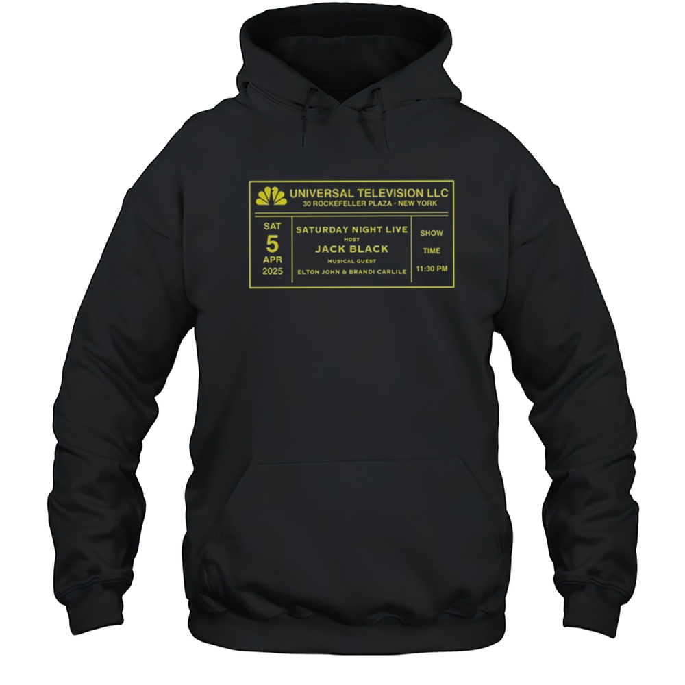SNL 50 Concert Tee Show 16 Jack Black Elton John  Brandi Carlile Shirt Unisex Hoodie