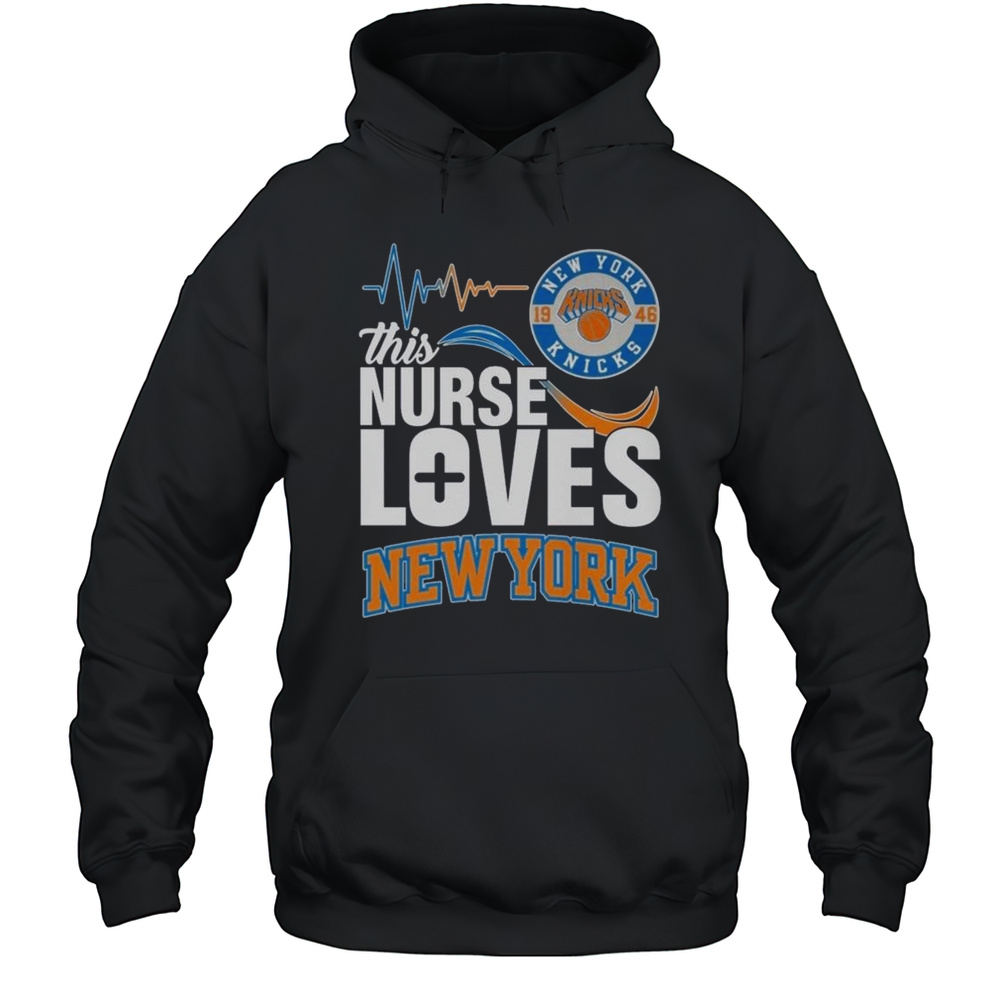 This Nurse Loves New York Knicks Shirt Unisex Hoodie