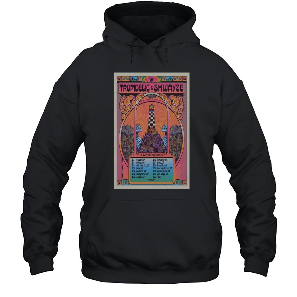 Tropidelic And Shwayze Summer Tour 2025 8.7 Casper WY 8.8 Denver CO 8.9 Salt Lake City UT T-shirt Unisex Hoodie