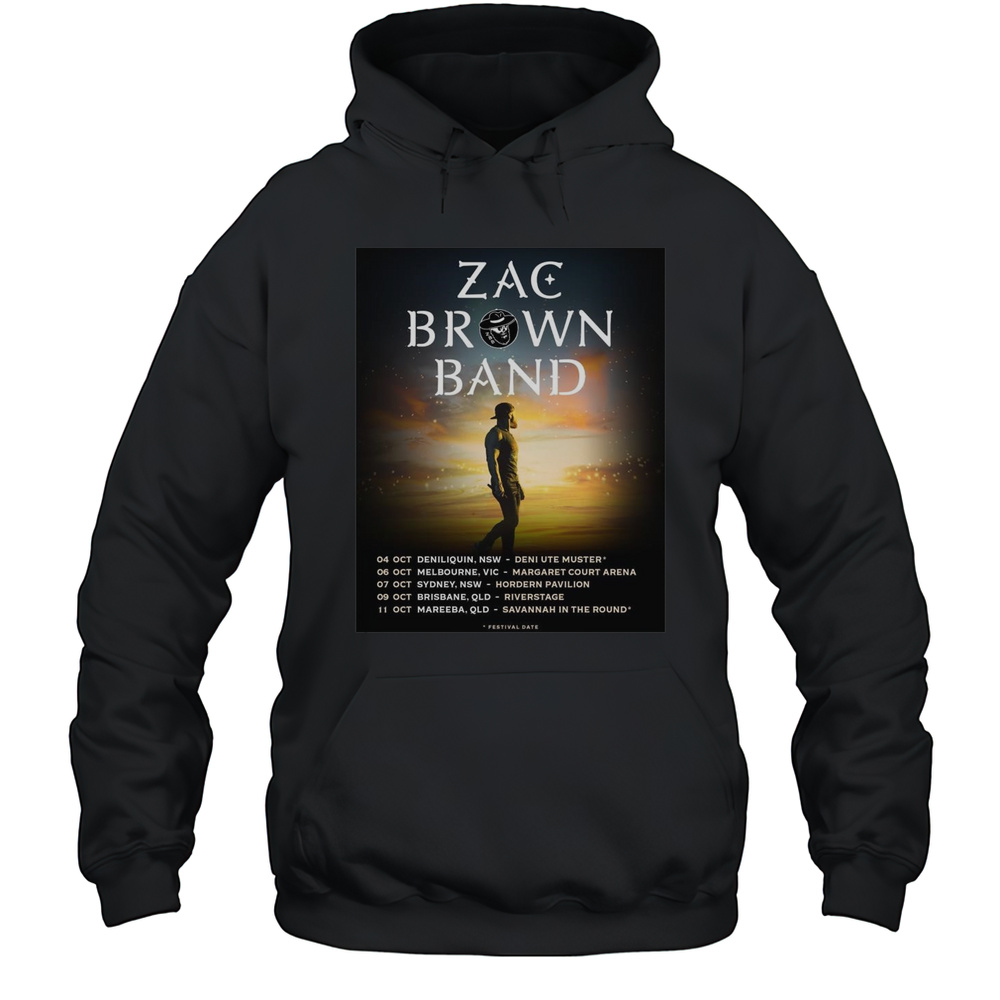 Zac Brown Band 4 Oct Deniliquin NSW Deni Ute Muster 6 Oct Melbourne VIC Margaret Court Arena 2025 T-shirt Unisex Hoodie