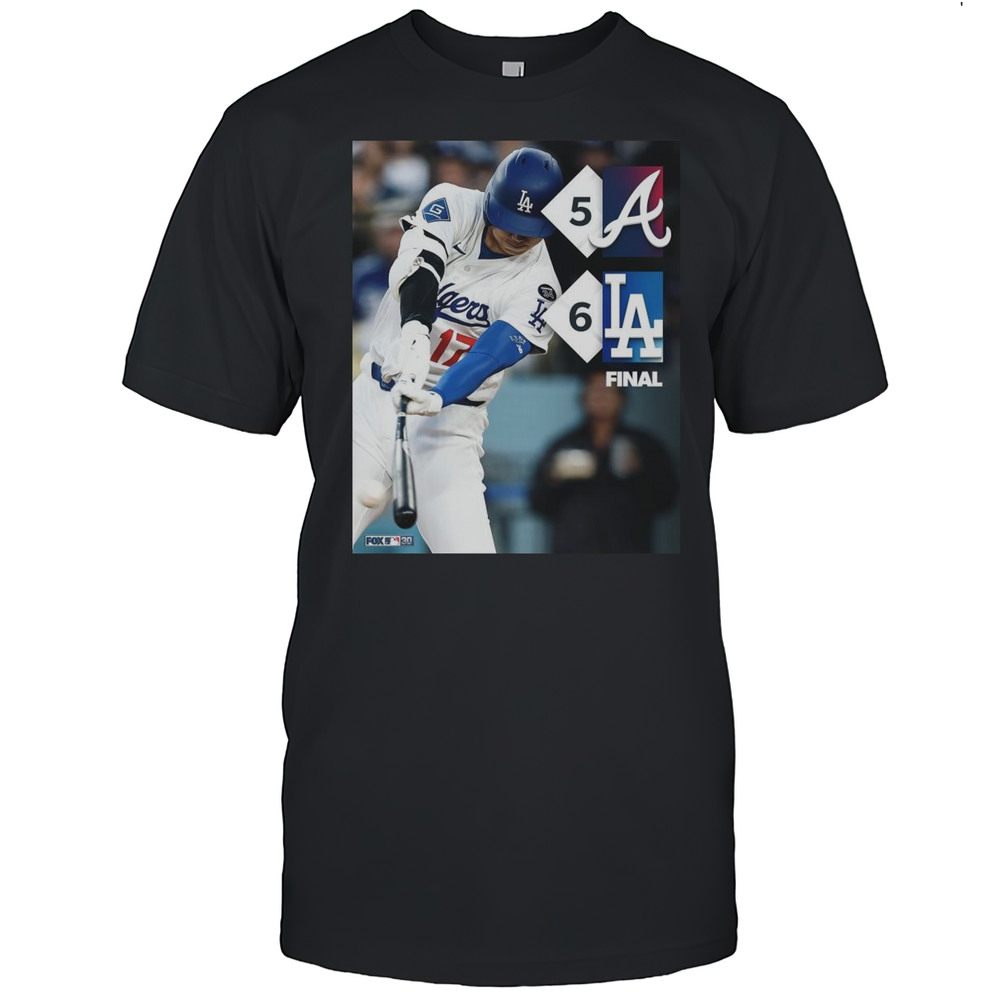 Atlanta Braves Vs Los Angeles Dodgers Shohei Ohtani Final Score 5  6 Deficit To Stay Undefeated In MLB 2025 T-shirt