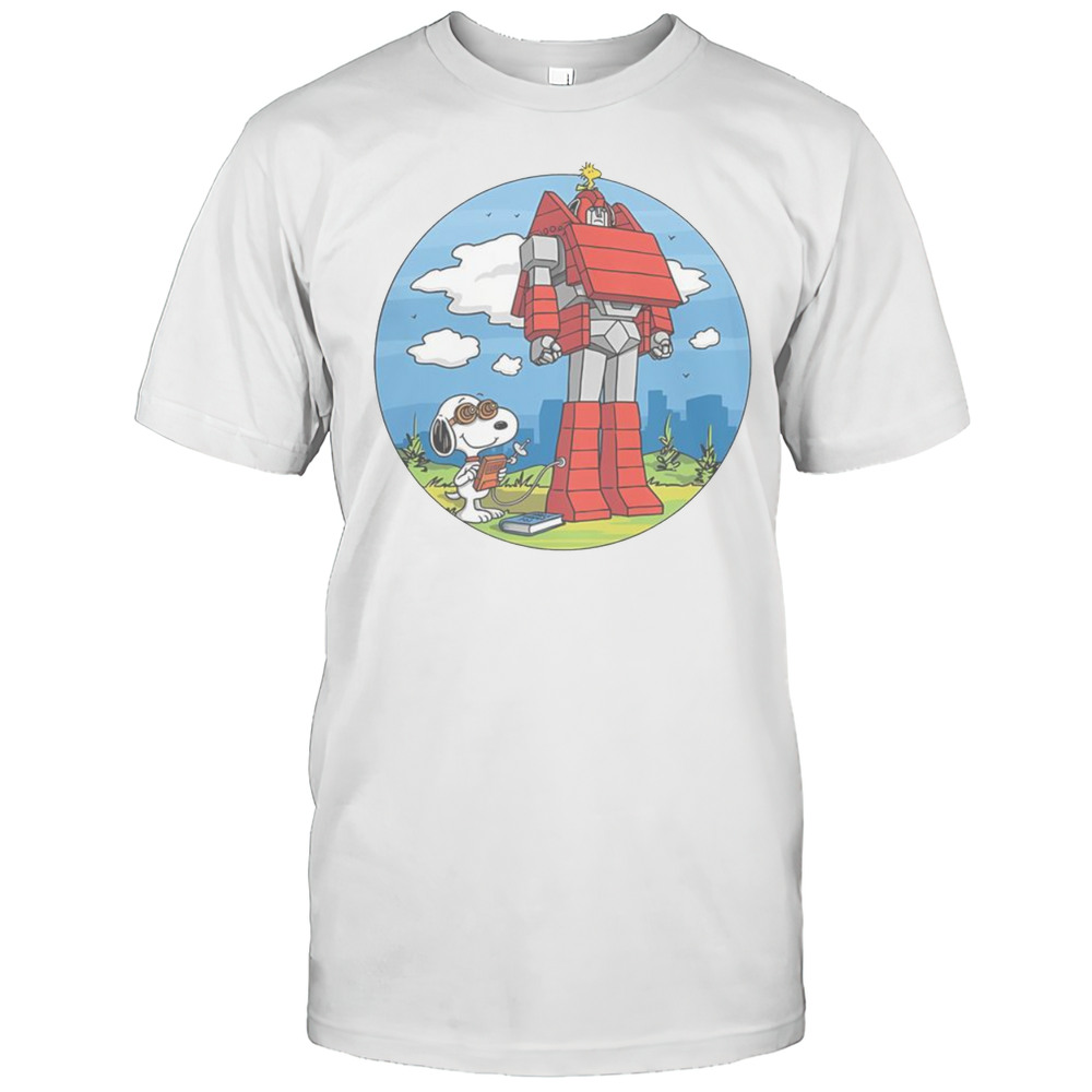 Awesome Beagletron 5000 Peanuts Snoopy Woodstock T-Shirt