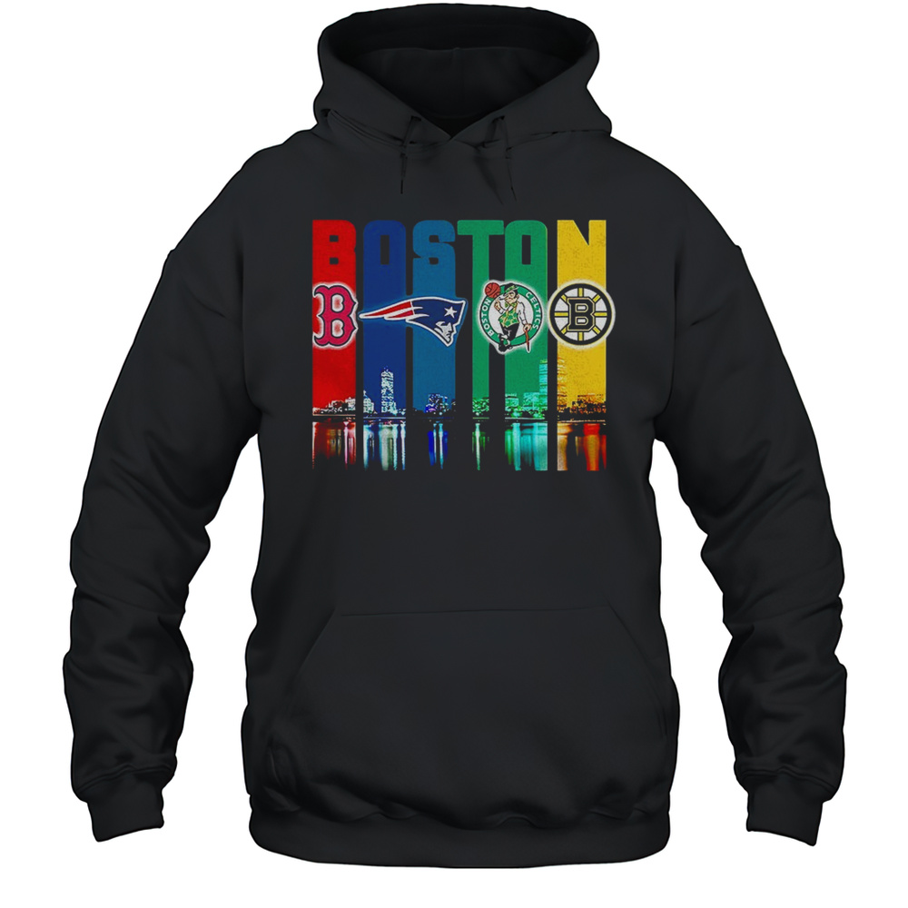 Boston Red Sox New England Patriots Boston Celtics Boston Bruins City Shirt Unisex Hoodie