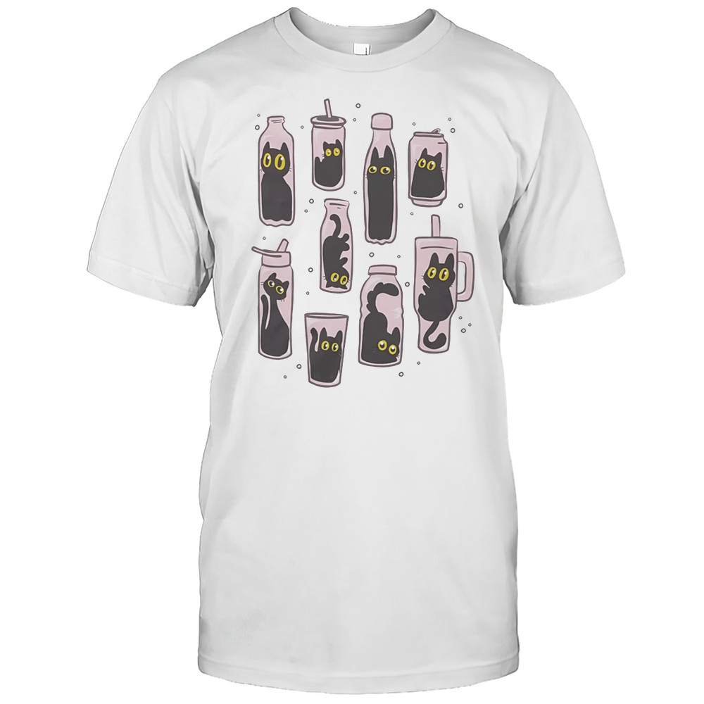 Cat Cups And Bottles Shirt