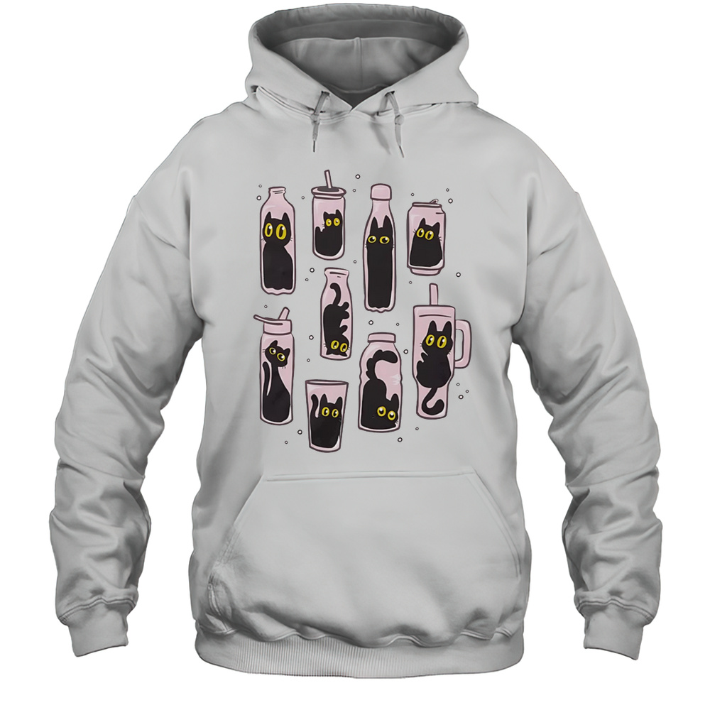 Cat Cups And Bottles Shirt Unisex Hoodie