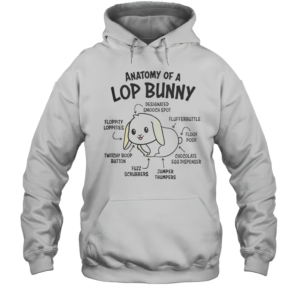 Cute Anatomy Of Mini Holland Lop Bunny Rabbit Lover T-Shirt Unisex Hoodie