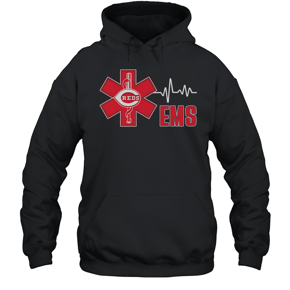 EMS Heartbeat Cincinnati Reds Logo Shirt Unisex Hoodie