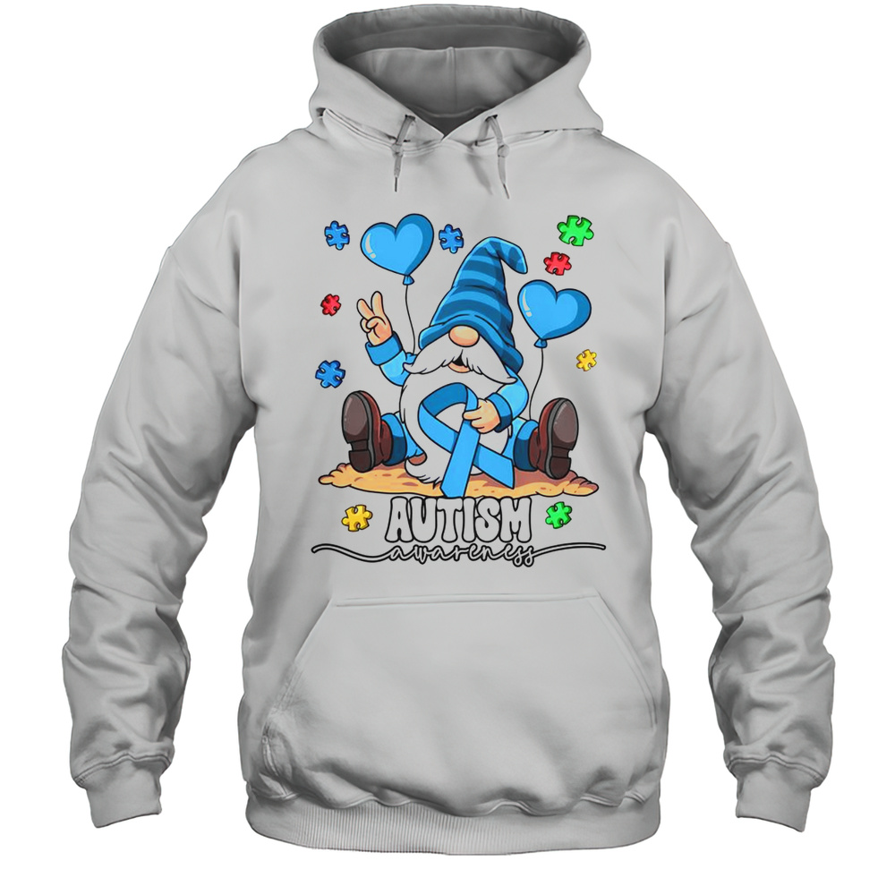 Funny Gnome Autism Awareness T-Shirt Unisex Hoodie