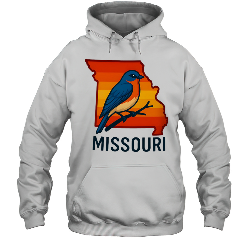 Missouri Bird Map Shirt Unisex Hoodie