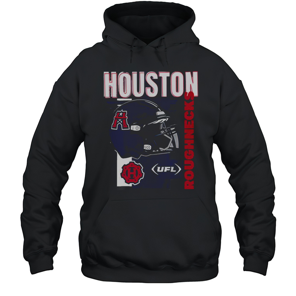 Official Houston Roughnecks Helmet Frame T-Shirt Unisex Hoodie