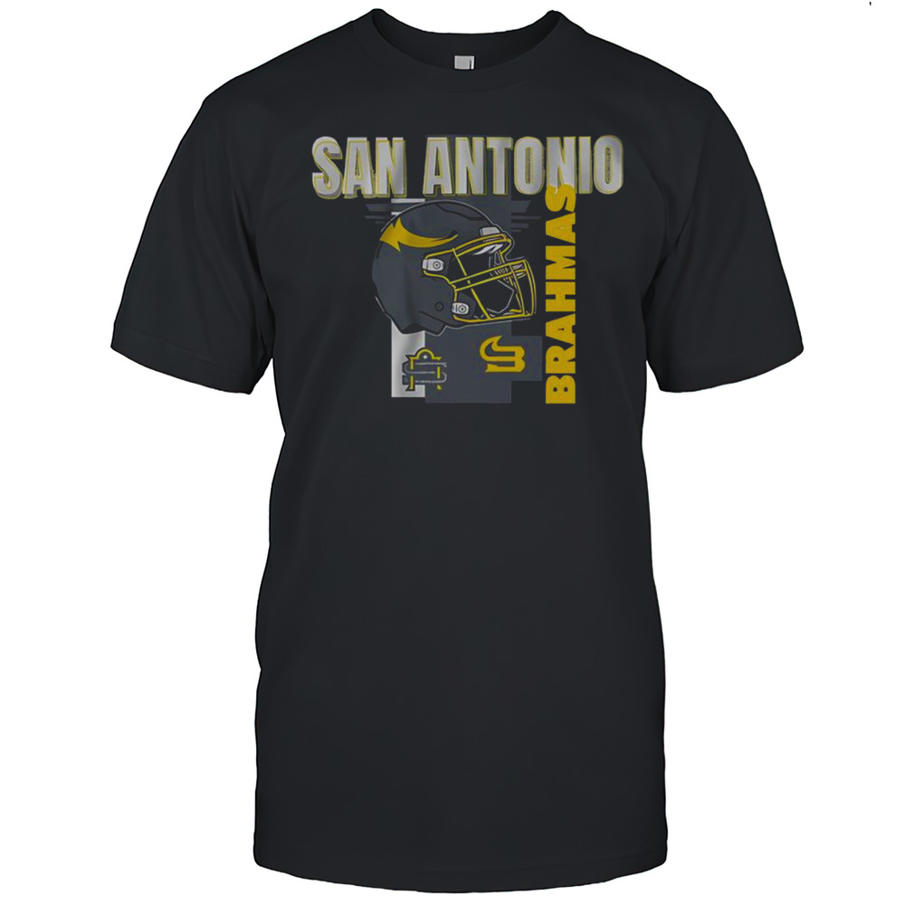 Official San Antonio Brahmas Helmet Frame T-Shirt