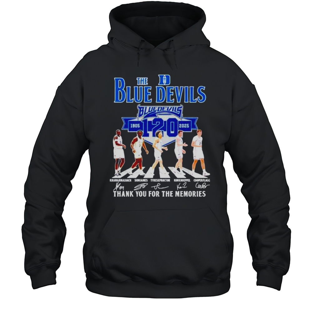 The Duke Blue Devils 120th 1905 2025 Thank You For The Memories Players Signatures Shirt Unisex Hoodie