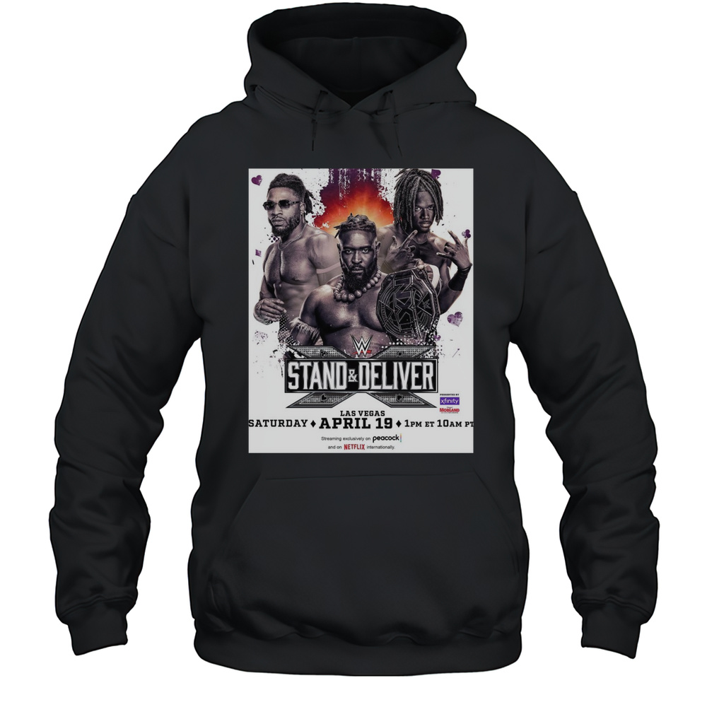 Trick Williams JeVon Evans WWE Stand And Deliver Las Vegas Saturday April 19 2025 Poster T-shirt Unisex Hoodie