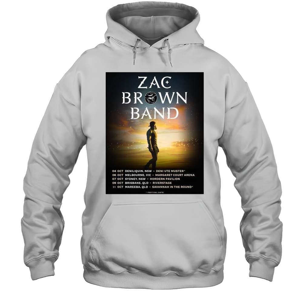 Zac Brown Band Tour 2025 Australia 4 Oct Deniliquin NSW 6 Oct Melbourne VIC T-shirt Unisex Hoodie