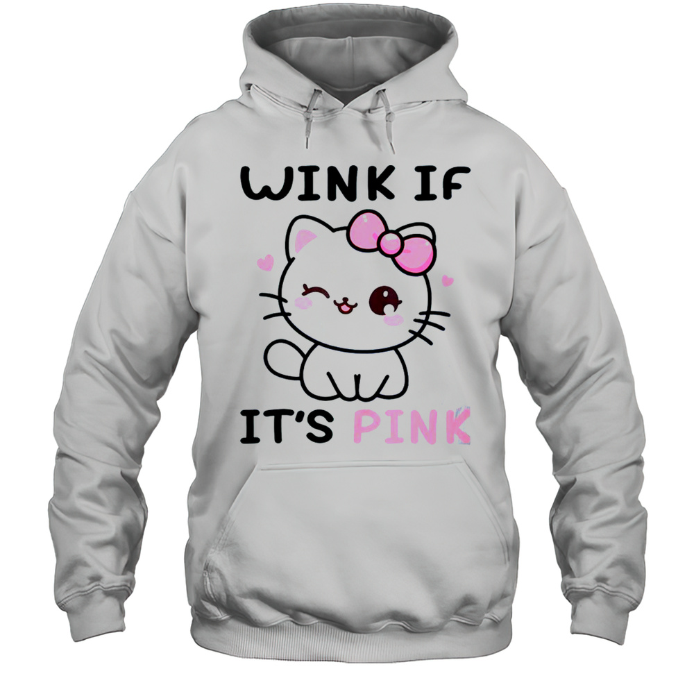Cute Cat Wink If Its Pink Funny Adult Humor T-Shirt Unisex Hoodie