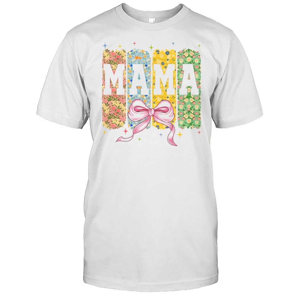 Floral Mama Coquette Bow Mothers Day Mama Floral Spring Boho Shirt