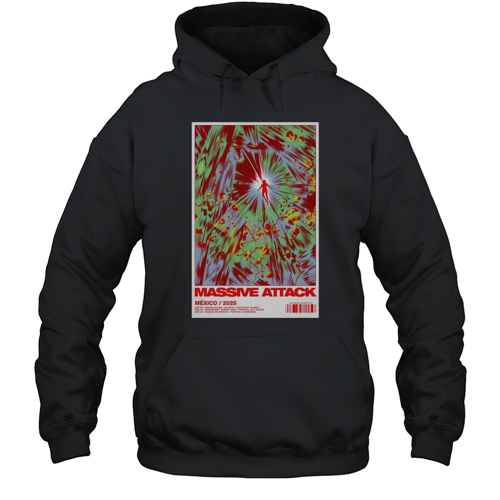 Massive Attack April 2-4-5 2025 Mexico Tour Guadalajara Jalisco Auditorio Telmex T-shirt Unisex Hoodie