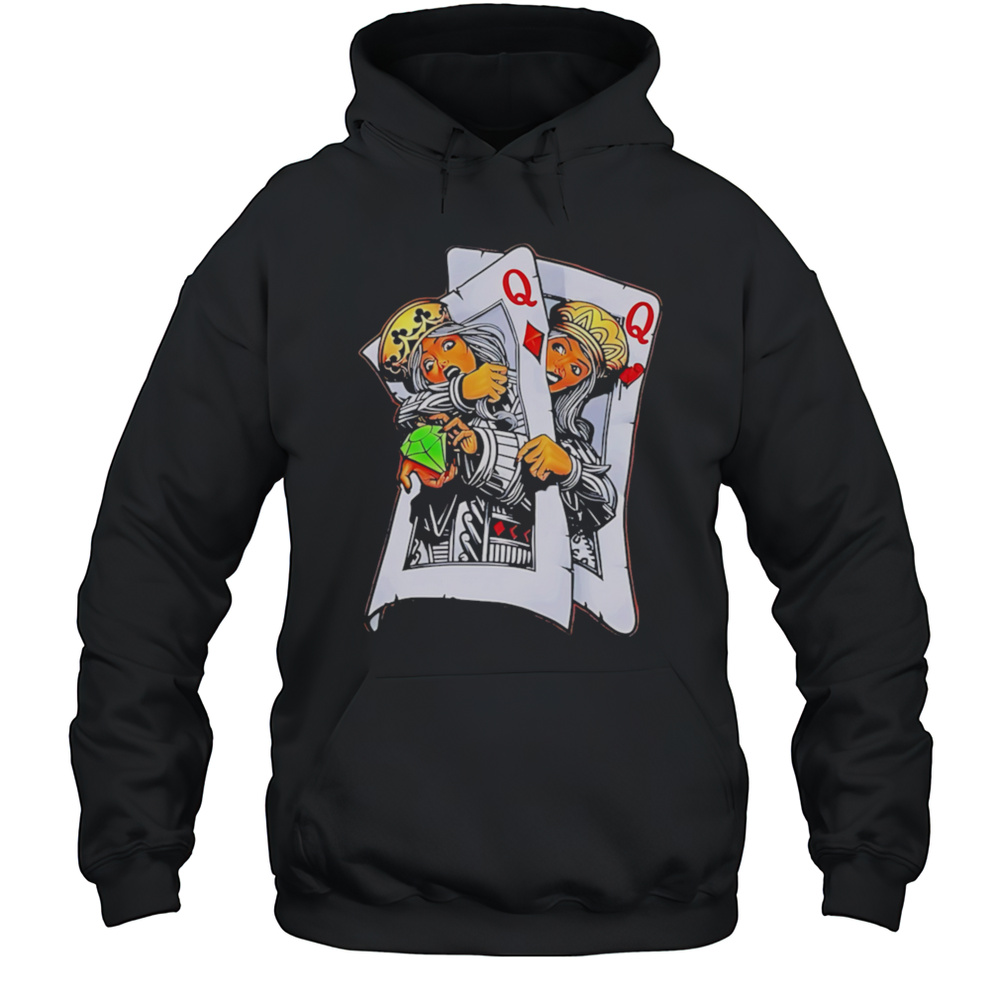Queen Of Diamonds Joker Shirt Unisex Hoodie