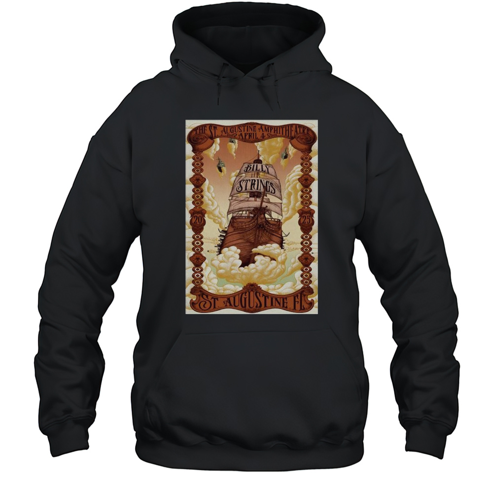 Billy Strings April 4 2025 The St. Augustine Amphitheatre Tour T-shirt Unisex Hoodie