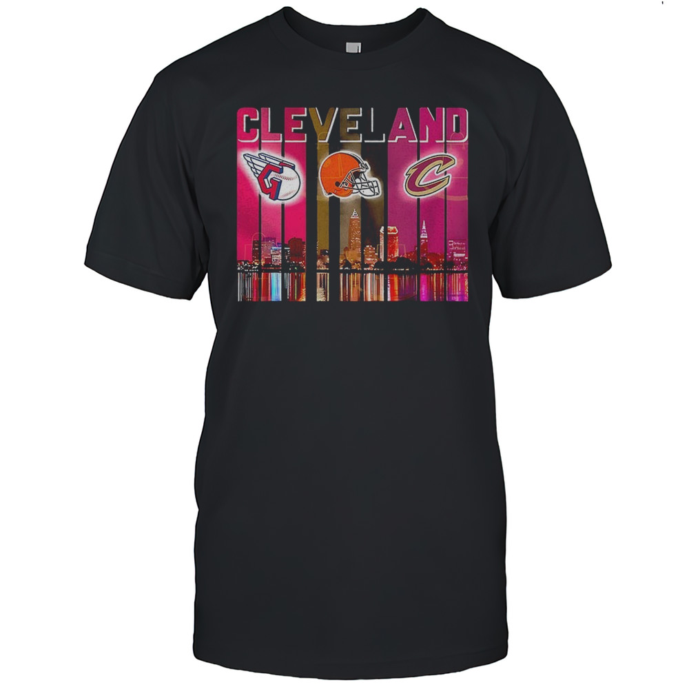 Cleveland Guardians X Cleveland Browns X Cleveland Cavaliers Logo Shirt