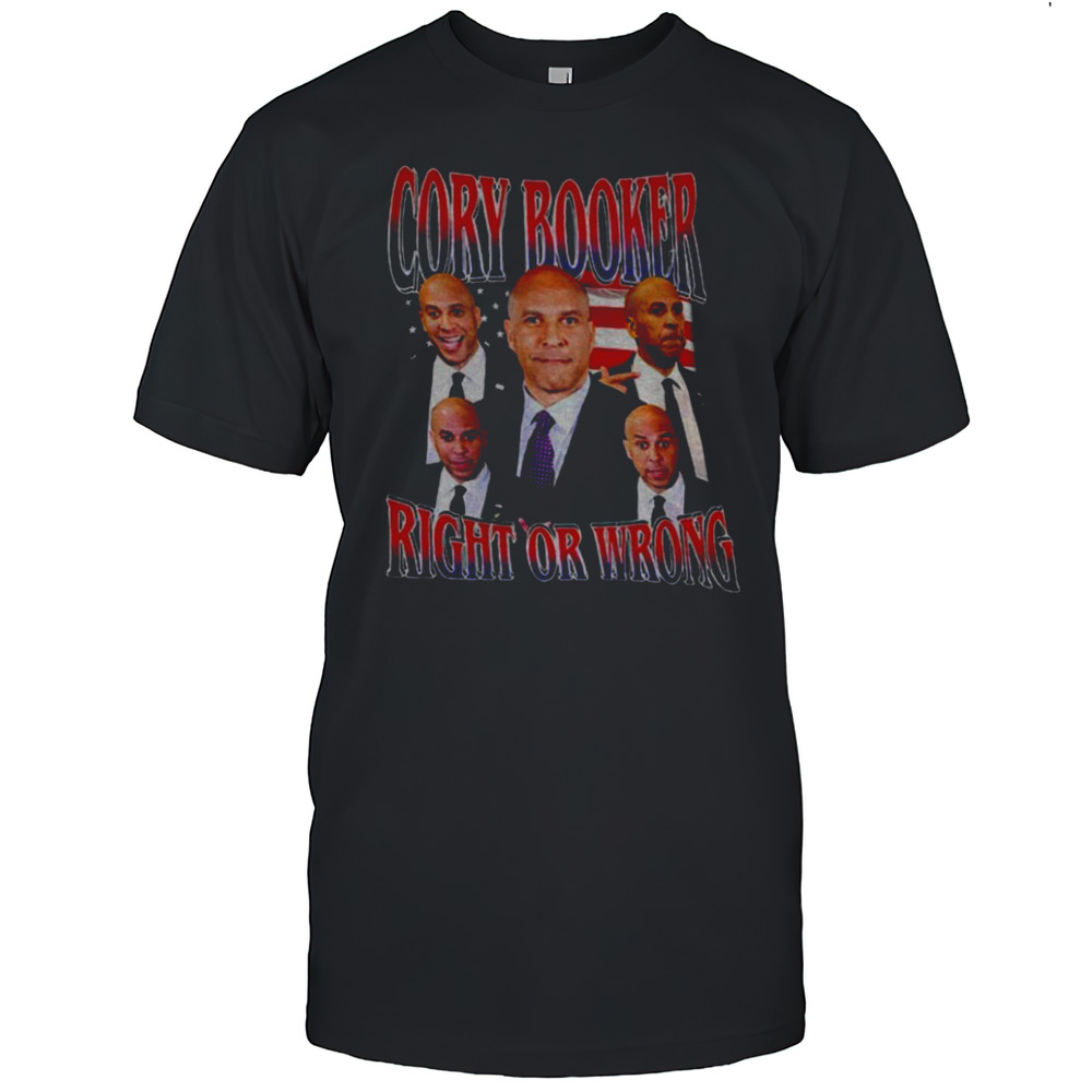 Cory Booker Bootleg Vintage Right Or Wrong Shirt