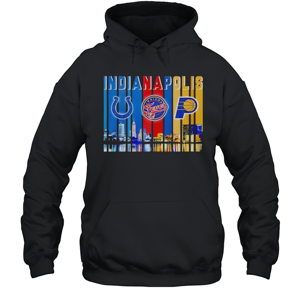 Indianapolis Skyline Sports Team Logo Shirt Unisex Hoodie