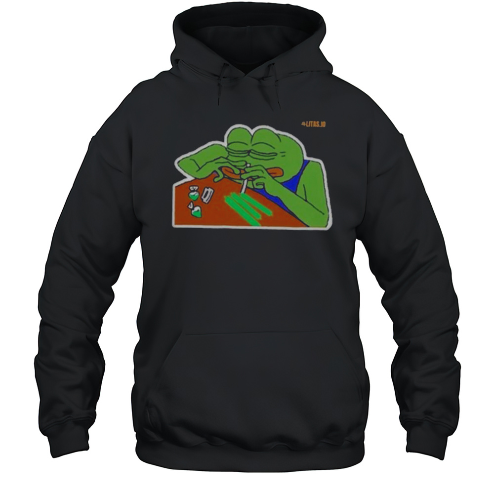 Litas.Io Pepe The Frog Addict T Shirts Unisex Hoodie